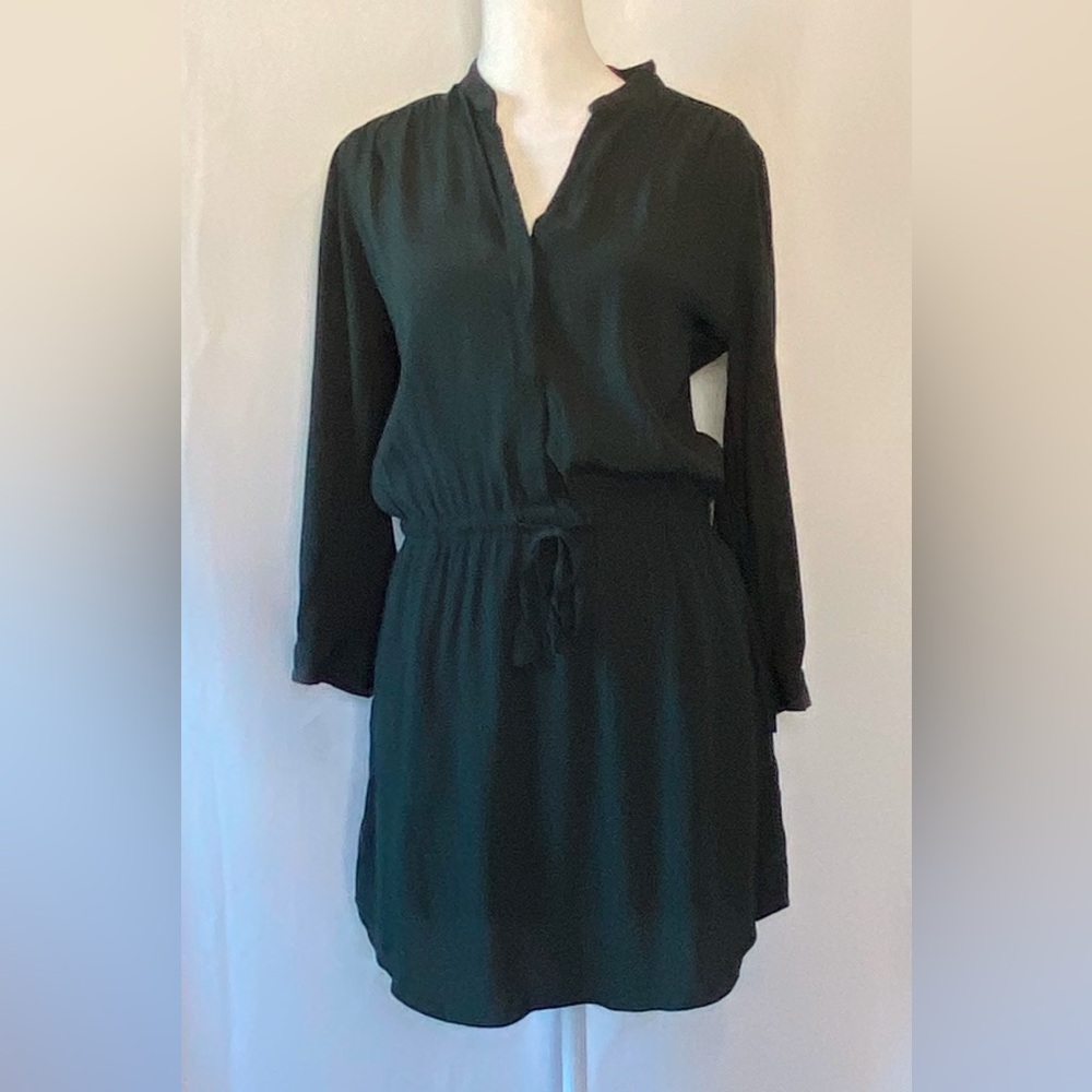 Babaton Women's Dark Green Long Sleeve Mini Dress Small Jewel Tone Corpcore